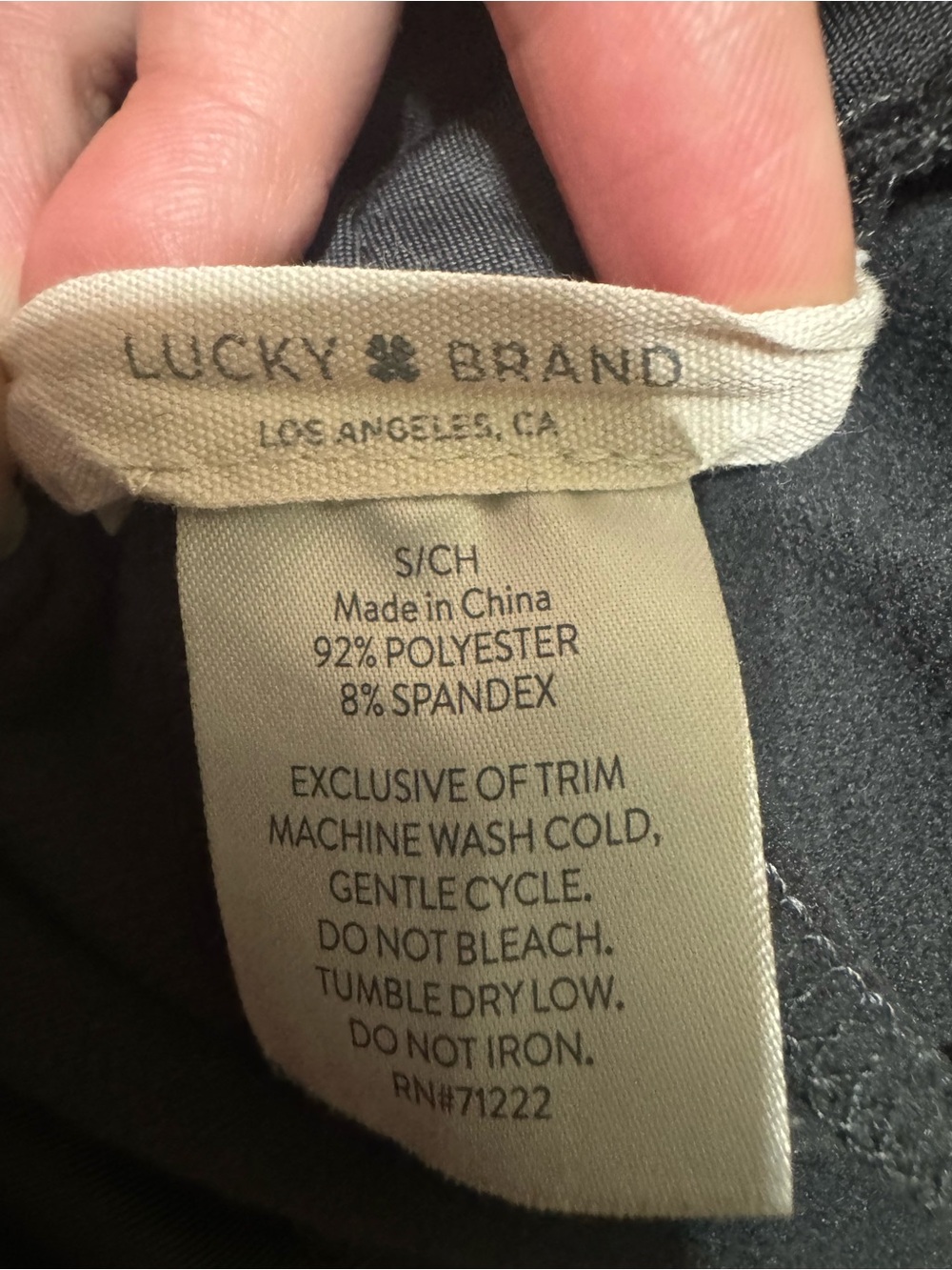 Lucky Brand Black Women's Leggings with Subtle Logo - Picture 4 of 4